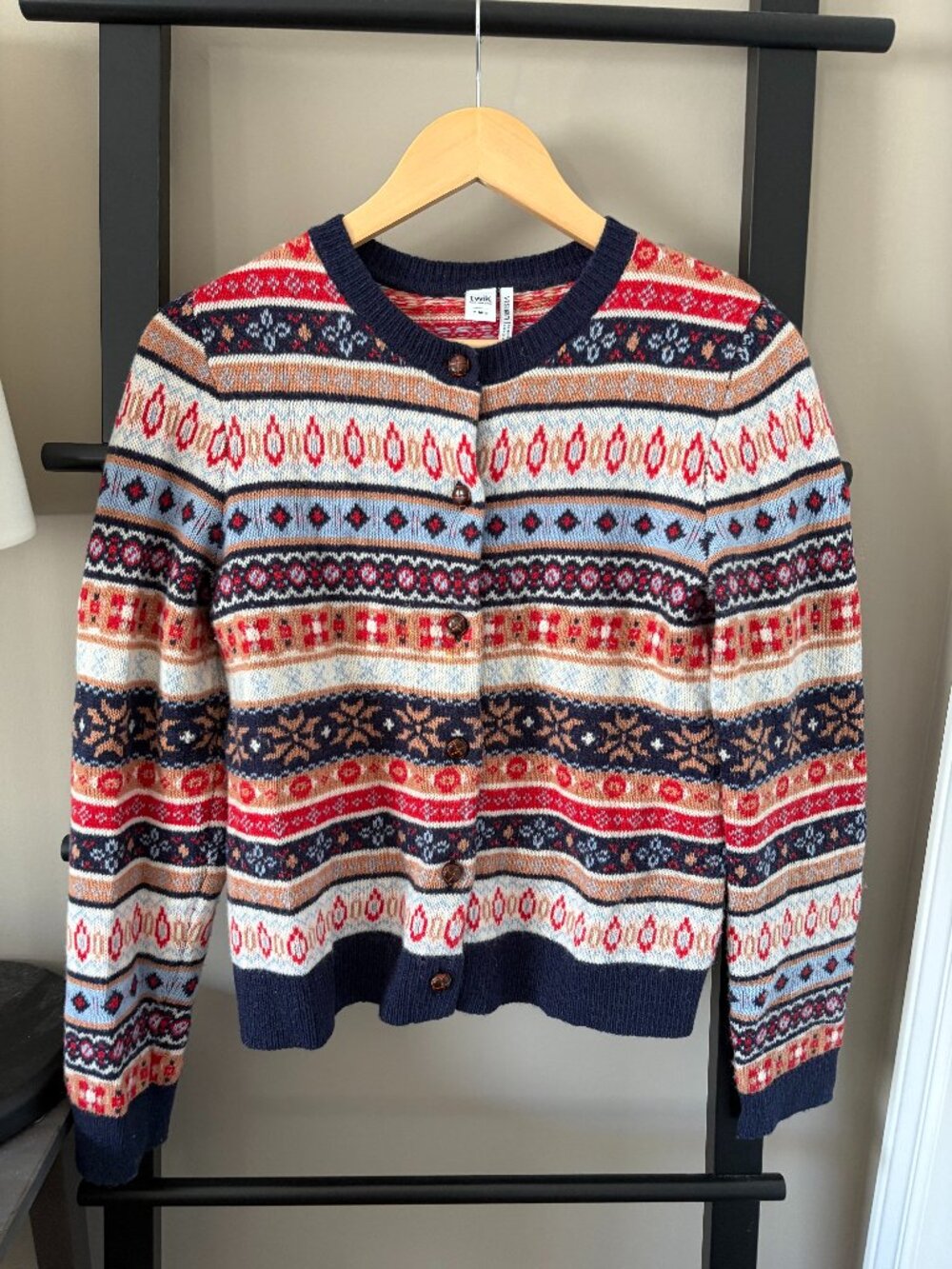 Twik Simons Fair Isle Cardigan | Small | Nordic Knit Sweater